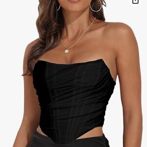 Women's black corset top size 6-8